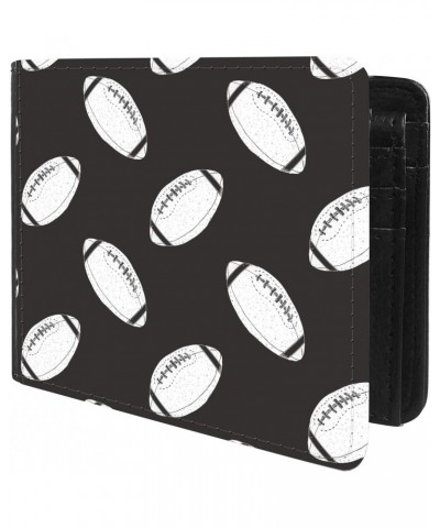 Unique Desige Pattern - Retro American football pattern, Slim Front Pocket Wallet Billfold RFID Blocking $12.09 Wallets