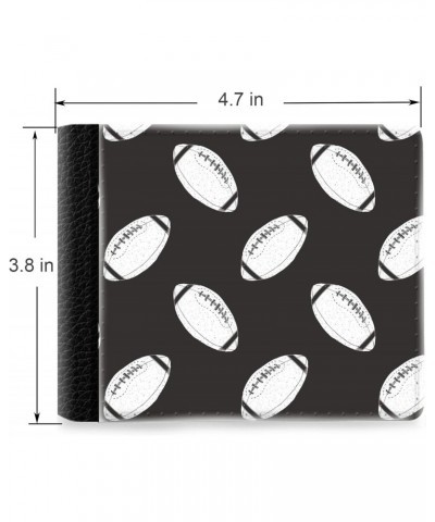 Unique Desige Pattern - Retro American football pattern, Slim Front Pocket Wallet Billfold RFID Blocking $12.09 Wallets