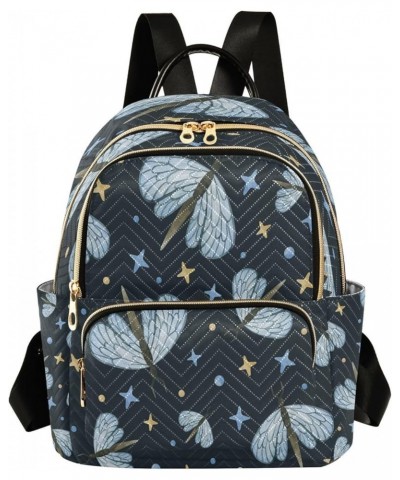 Cute Dragonfly Stars Women Backpack Purse Ladies Fashion Shoulder Bag Daypack Travel Bag 7.5L Small $13.33 Backpacks