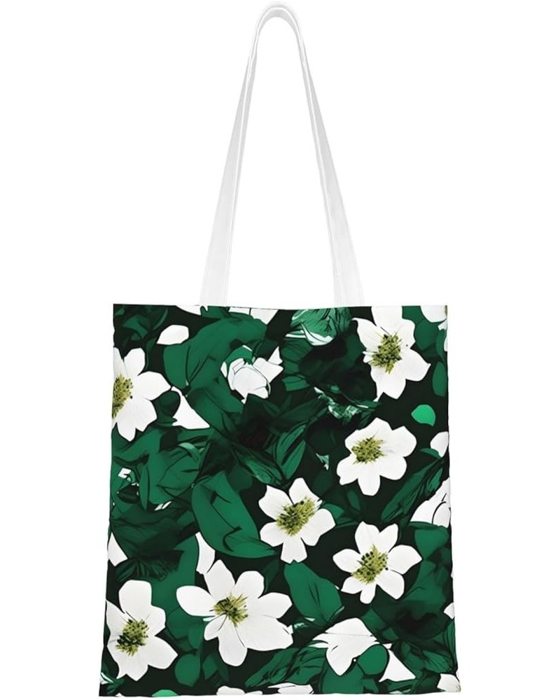 Blossoming Rose Flowers print Casual Handbags,Women Tote Bag,Big Capacity Shopping Shoulder Bag,eusable Grocery Bags Hunter G...