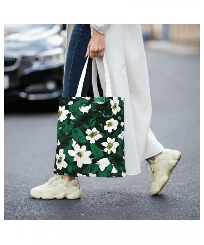 Blossoming Rose Flowers print Casual Handbags,Women Tote Bag,Big Capacity Shopping Shoulder Bag,eusable Grocery Bags Hunter G...