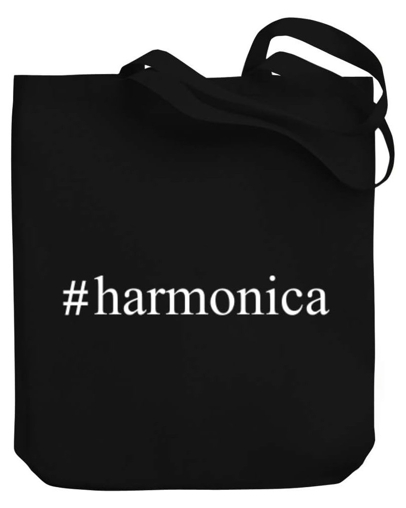 Harmonica Hashtag Canvas Tote Bag 10.5" x 16" x 4 $22.39 Totes