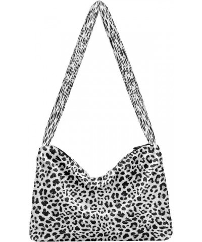 Leopard Print Design One Shoulder Purse, Fluffy Tote Women Designers Hobo Bags Leopard Print Design2 $8.82 Totes