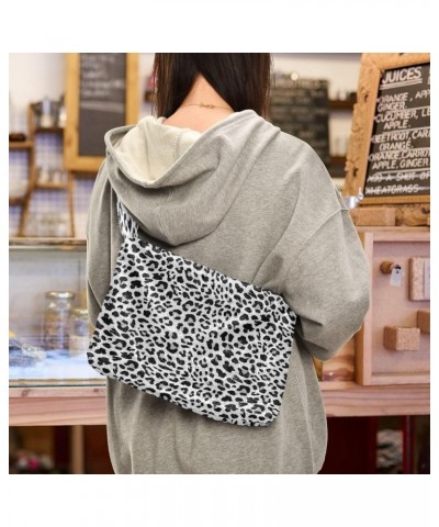 Leopard Print Design One Shoulder Purse, Fluffy Tote Women Designers Hobo Bags Leopard Print Design2 $8.82 Totes