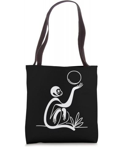 Black-Handed Spider Monkey Monkey Line Art Primatologist Tote Bag $14.15 Totes