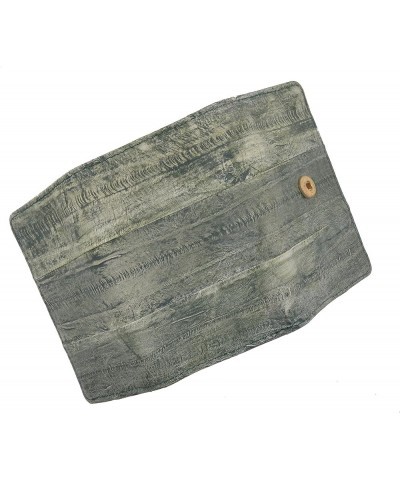 Eel Skin Soft Leather Key Case Wallet Waterproof Washed Green $11.50 Wallets