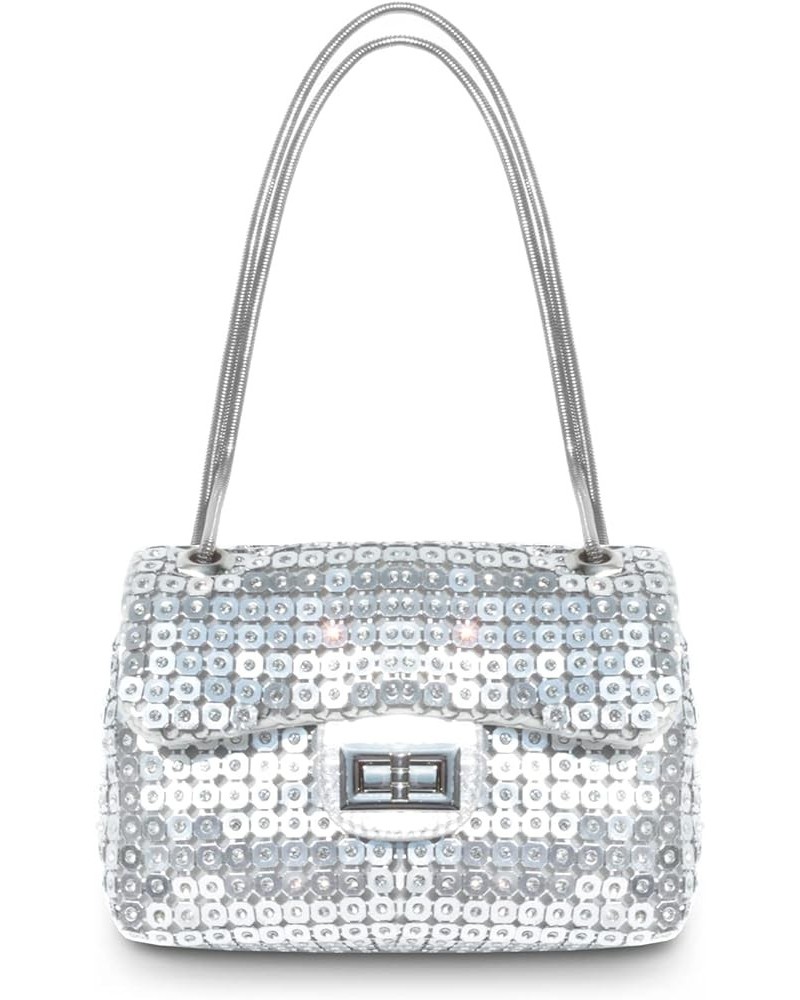 Hand Bags Purses for Women Rhinestone Bag Clutch Purses Party Wedding F-white $10.32 Evening Bags