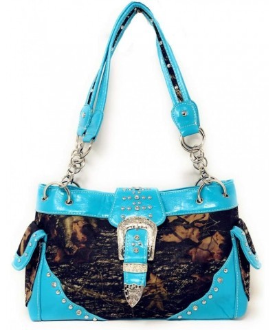 Western Blue Camouflage Buckle Rhinestone Purse W Matching Wallet $34.00 Wallets